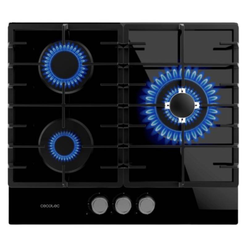 encimera gas cecotec a01_eu01_100190 3f cristal negro nat/but