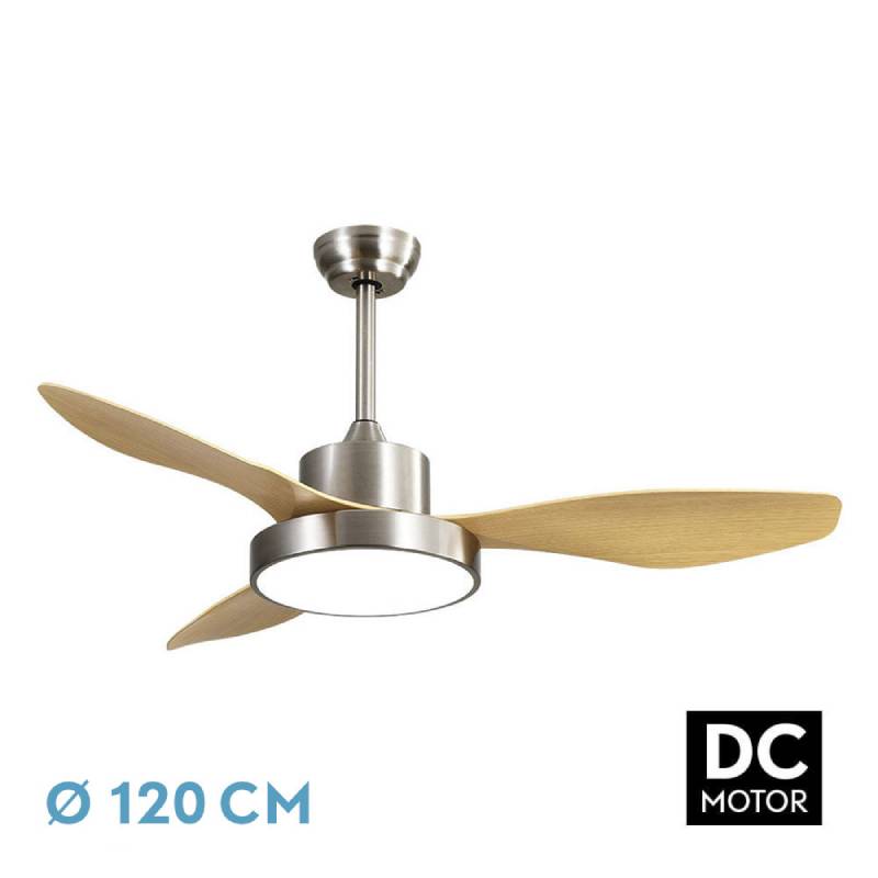 ventilador techo abrila 128591342 hayate niquel/haya 120cm