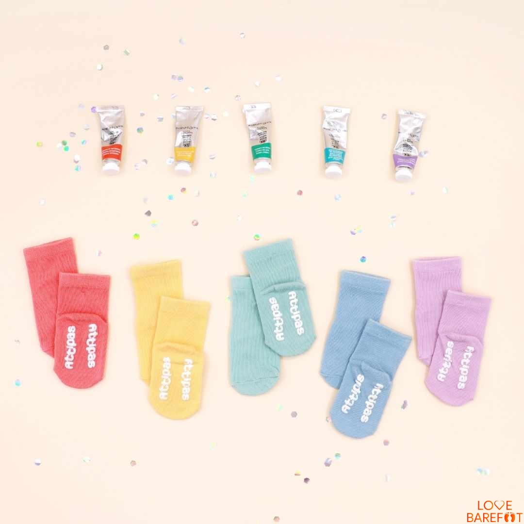 Calcetines Antideslizantes Attipas Rainbow Turquesa - Imagen 6