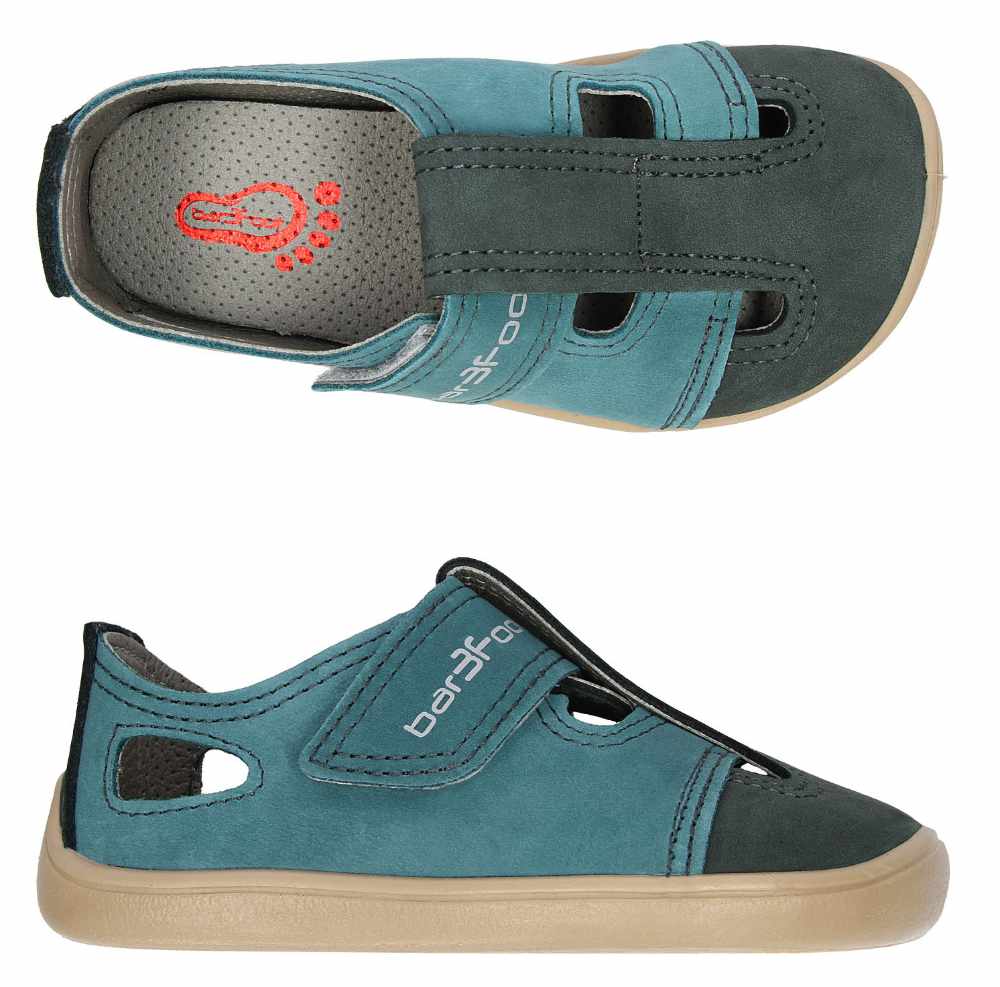 3F Bar3foot Sandalias Respetuosas Piel Santos Verde